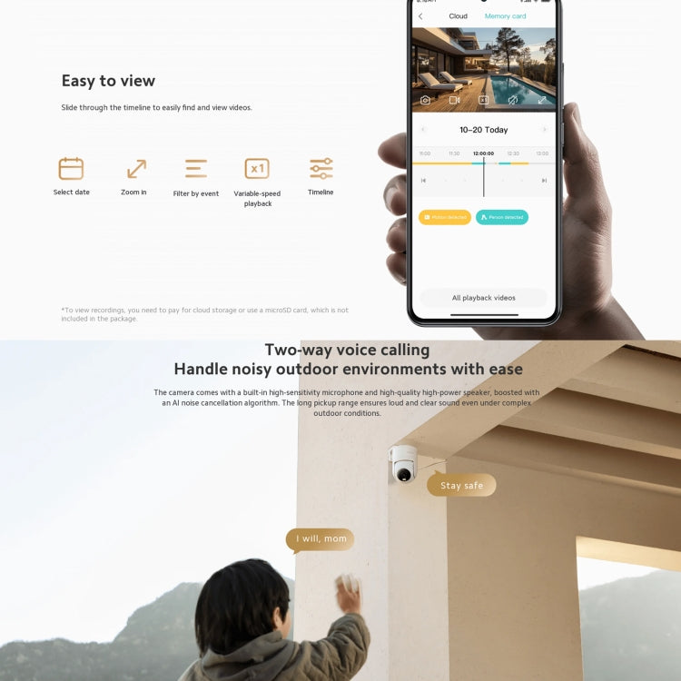 Original Xiaomi CW300 4MP Outdoor Camera IP66 Waterproof Full Color Night Vision WiFi Camera, US Plug - Wireless Camera by Xiaomi | Online Shopping South Africa | PMC TechLife | Buy Now Pay Later Mobicred