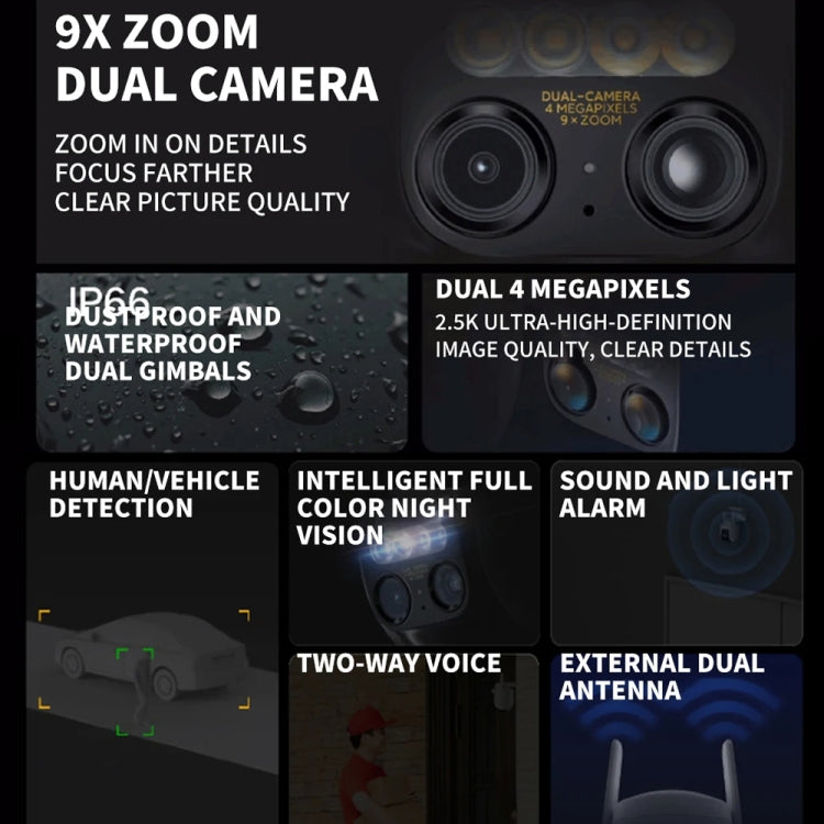 Original Xiaomi CW700S Outdoor Camera 4MP Full Color Night Vision WiFi Camera, US Plug - Wireless Camera by Xiaomi | Online Shopping South Africa | PMC TechLife | Buy Now Pay Later Mobicred