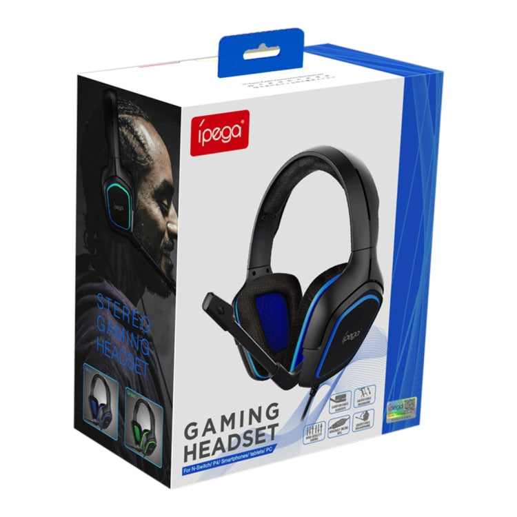 IPEGA PG-R006 Computer Games Wired Headset Noise Reduction Headphones with Mic for Sony PS4 / Nintendo Switch Lite / PC / Phones(Blue) - Multimedia Headset by ipega | Online Shopping South Africa | PMC Jewellery | Buy Now Pay Later Mobicred