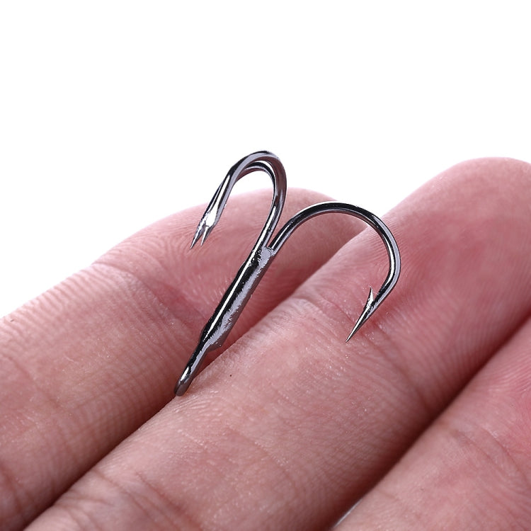 HENGJIA 20 PCS Classic Black High Carbon Steel Fishing Three-jaw Treble Hooks - Fishing Hooks by HENGJIA | Online Shopping South Africa | PMC TechLife | Buy Now Pay Later Mobicred