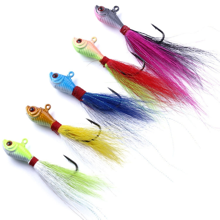 HENGJIA 7cm/25g Tied Wire Fishing Artificial Lures Lead Fish Treble Hooks Baits(Grey) - Fishing Lures by HENGJIA | Online Shopping South Africa | PMC TechLife | Buy Now Pay Later Mobicred