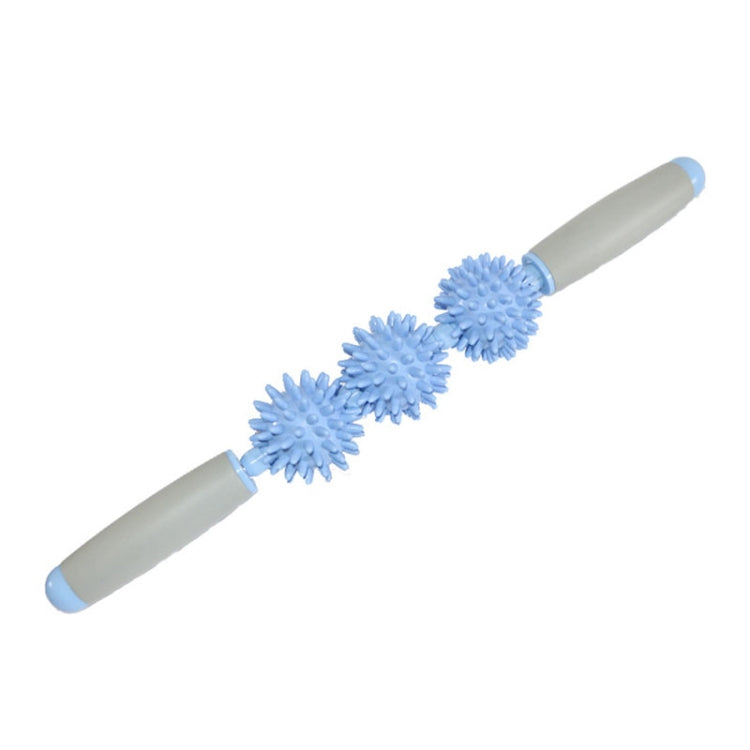 Yoga Health Care Triple Hedgehog Balls Neck Leg Hand Muscle Massage Stick(Purple) - free shipping - PMC TechLife - Order now!