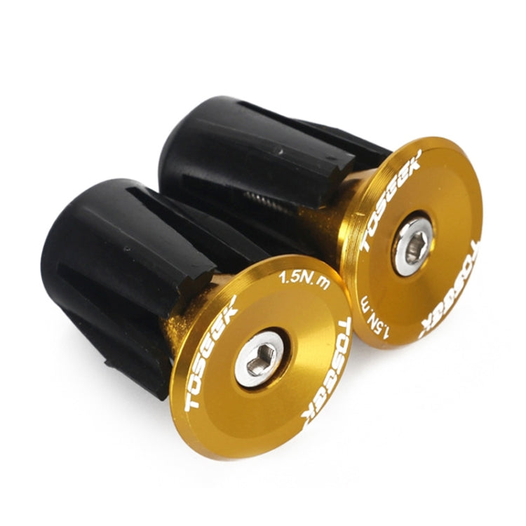 TOSEEK 1 Pair Mountain Bike Handlebar Grips Caps End Plug Aluminum Alloy Bicycle  Bar Ends Plug (Gold) - Bicycle Grips by TOSEEK | Online Shopping South Africa | PMC TechLife | Buy Now Pay Later Mobicred