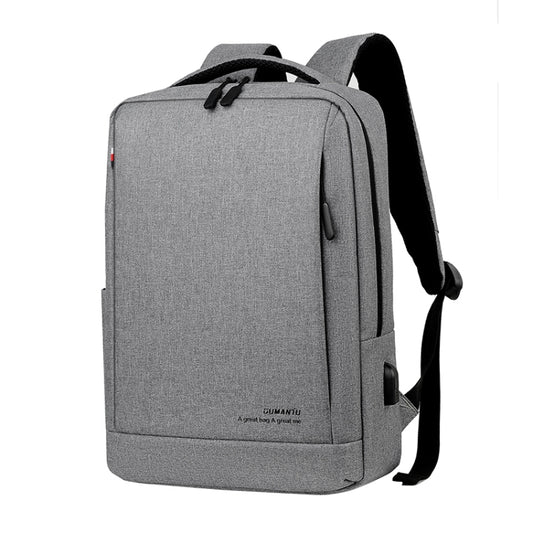 OUMANTU 9003 Business Laptop Bag Oxford Cloth Large Capacity Backpack with External USB Port(Light Grey) - Backpacks by OUMANTU | Online Shopping South Africa | PMC Jewellery