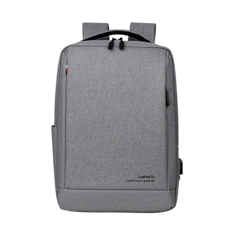 OUMANTU 9003 Business Laptop Bag Oxford Cloth Large Capacity Backpack with External USB Port(Light Grey) - Backpacks by OUMANTU | Online Shopping South Africa | PMC Jewellery