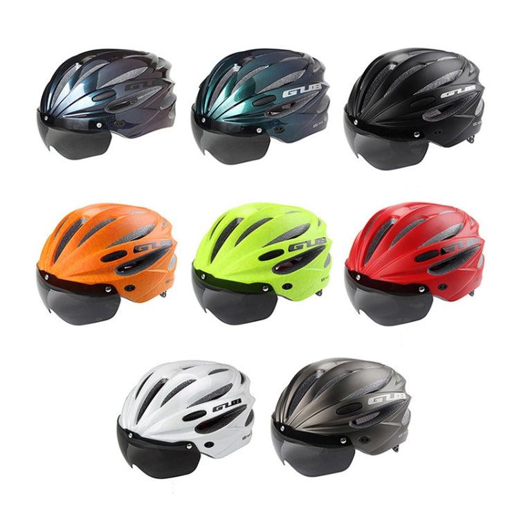 GUB K80 Plus Bike Helmet With Visor And Goggles(Orange) - Protective Helmet & Masks by GUB | Online Shopping South Africa | PMC Jewellery | Buy Now Pay Later Mobicred