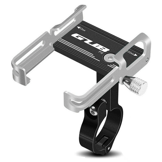 GUB P10 Aluminum Bike Phone Holder(Black Silver) - Holders by GUB | Online Shopping South Africa | PMC Jewellery | Buy Now Pay Later Mobicred