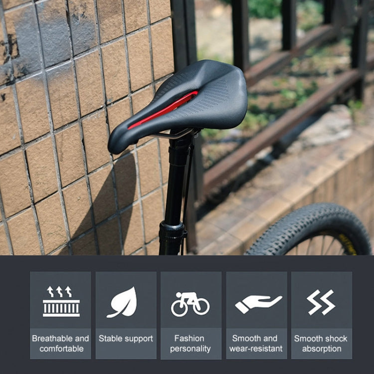 PROMEND SD-576 Nylon Fiber Triathlon Bicycle Saddle (Black Red) - free shipping - PMc TechLife - Order now!