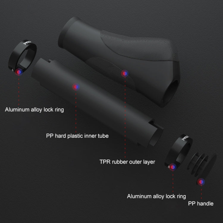 PROMEND GR-506 1 Pair Rubber Ergonomic Ball Bicycle Grip Cover (130mm+130mm) - Bicycle Grips by PROMEND | Online Shopping South Africa | PMc TechLife | Buy Now Pay Later Mobicred