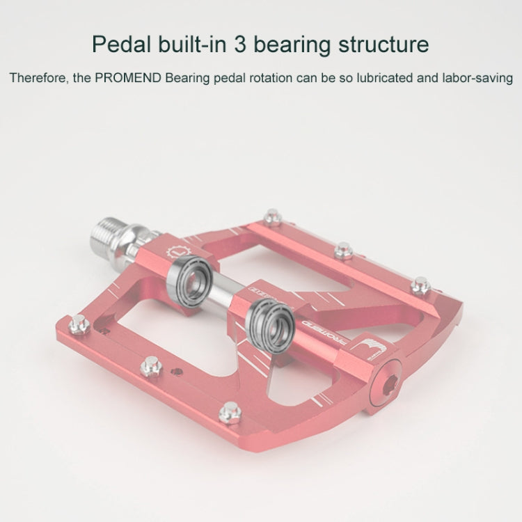 PROMEND PD-M88 1 Pair Mountain Bicycle Aluminum Alloy 3-Bearings Pedals (Blue) - free shipping - PMc TechLife - Order now!