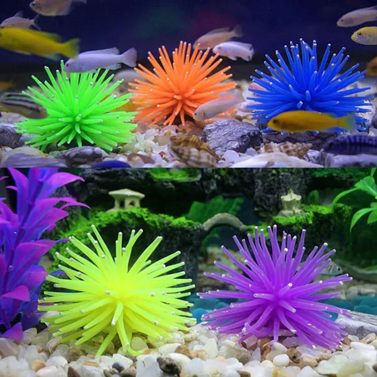 Aquarium Articles Decoration TPR Simulation Sea Urchin Ball Coral with Point, Size: L, Diameter: 13cm(Yellow) - free shipping - PMc TechLife - Order now!