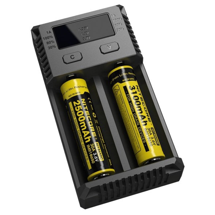 Nitecore NEW i2 Intelligent Digi Smart Charger with LED Indicator for 14500, 16340 (RCR123), 18650, 22650, 26650, Ni-MH and Ni-Cd (AA, AAA) Battery - free shipping - PMC TechLife - Order now!