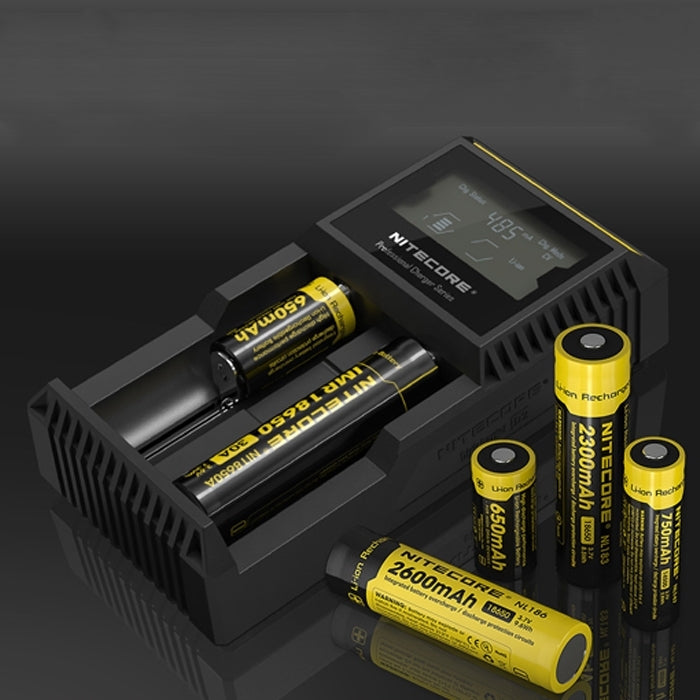 Nitecore D2 Intelligent Digi Smart Charger with LED Indicator for 14500, 16340 (RCR123), 18650, 22650, 26650, Ni-MH and Ni-Cd (AA, AAA) Battery - Charger & Converter by PMC TechLife | Online Shopping South Africa | PMC TechLife | Buy Now Pay Later Mobicred