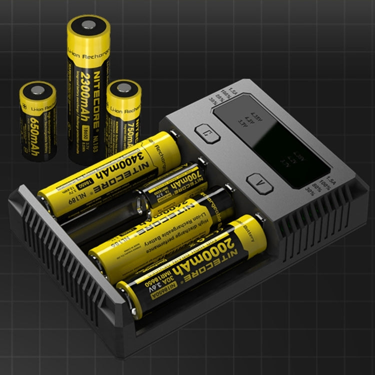 Nitecore NEW i4 Intelligent Digi Smart Charger with LED Indicator for 14500, 16340 (RCR123), 18650, 22650, 26650, Ni-MH and Ni-Cd (AA, AAA) Battery - Charger & Converter by PMC TechLife | Online Shopping South Africa | PMC TechLife | Buy Now Pay Later Mobicred