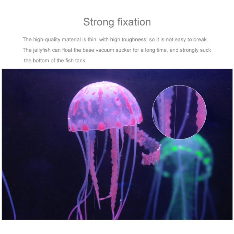 Aquarium Articles Decoration Silicone Simulation Fluorescent Sucker Jellyfish, Size: 8*20cm(Yellow) - free shipping - PMc TechLife - Order now!