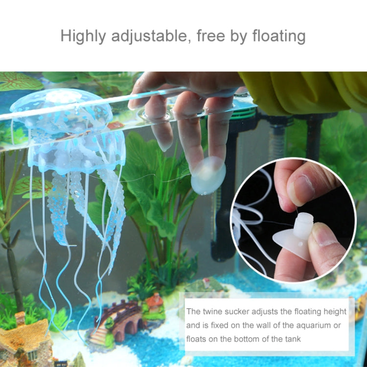 Aquarium Articles Decoration Silicone Simulation Fluorescent Sucker Jellyfish, Size: 8*20cm(Yellow) - free shipping - PMc TechLife - Order now!