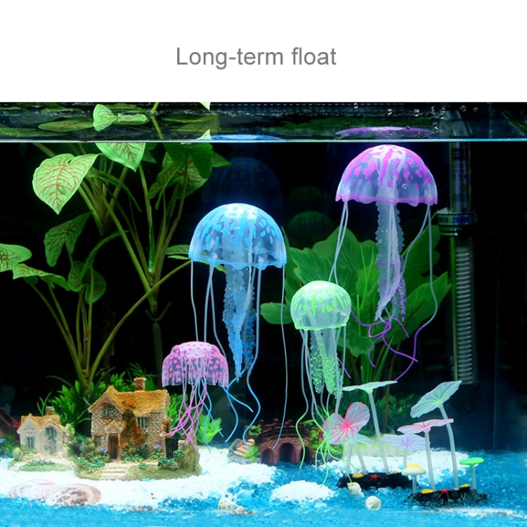 Aquarium Articles Decoration Silicone Simulation Fluorescent Sucker Jellyfish, Size: 8*20cm(Yellow) - free shipping - PMc TechLife - Order now!