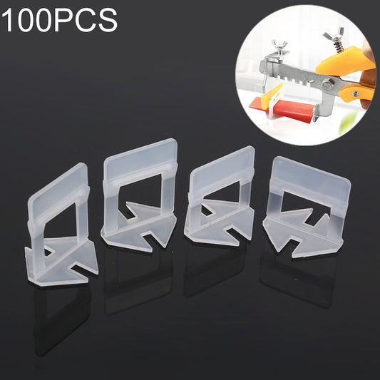 100 PCS 1.5mm Lengthen Tile Leveling System Clips Kit Wall Floor Tile Spacer Tiling Tool for Paving Locator Tool OG6480 - Clamps by PMC Jewellery | Online Shopping South Africa | PMC Jewellery