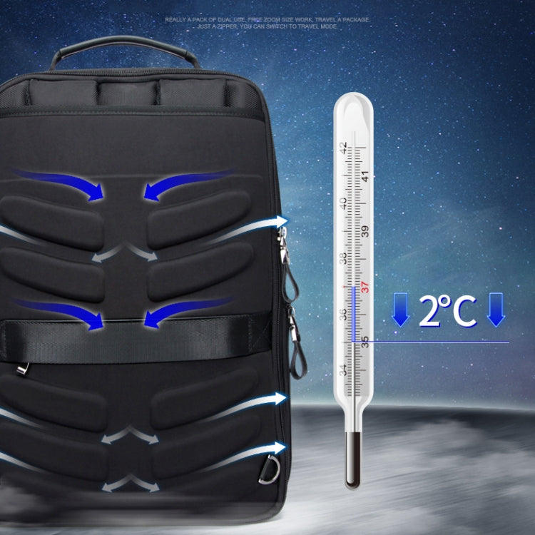 Bopai 751-006641 Large Capacity Business Fashion Breathable Laptop Backpack with External USB Interface, Size: 30 x 15 x 44cm(Black) - free shipping - PMC Jewellery - Order now!