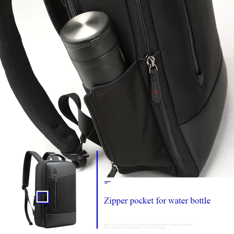 Bopai 851-009911 Business Anti-theft Waterproof Large Capacity Double Shoulder Bag,with USB Charging Port, Size: 30.5x13x45cm (Black) - free shipping - PMC Jewellery - Order now!