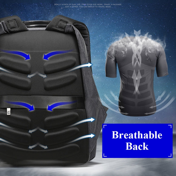 Bopai 851-014518 Business Waterproof Three-layer Large Capacity Double Shoulder Bag,with USB Charging Port, Size: 37x21x47.5cm (Black) - free shipping - PMC Jewellery - Order now!