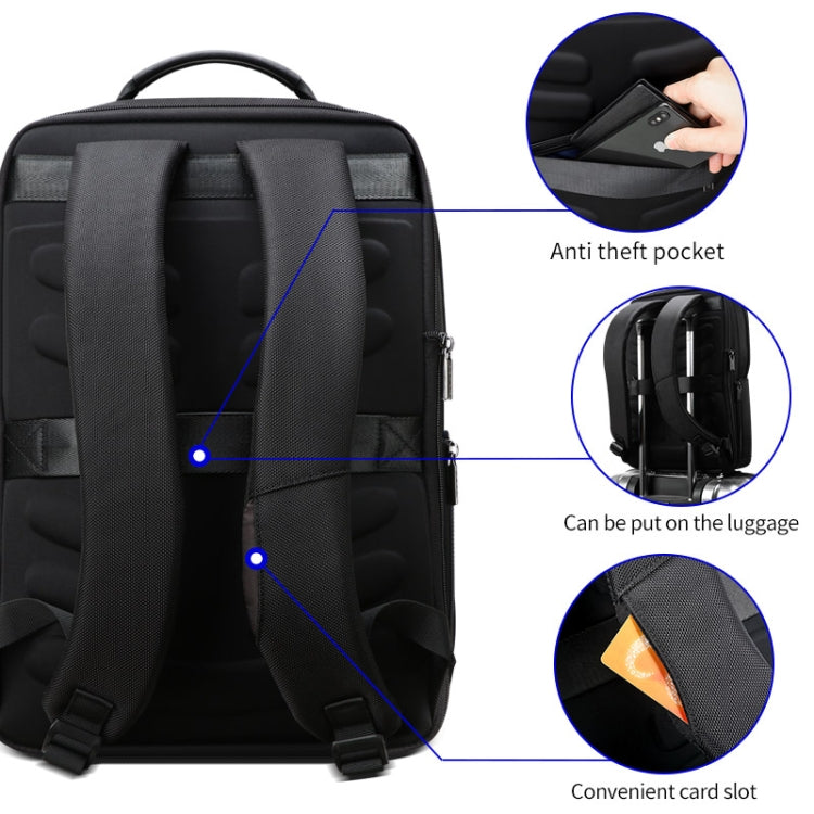 Bopai 61-02511 Business Travel Breathable Waterproof Anti-theft Man Backpack, Size: 30x15x44cm(Black) - Backpack by Bopai | Online Shopping South Africa | PMC Jewellery | Buy Now Pay Later Mobicred