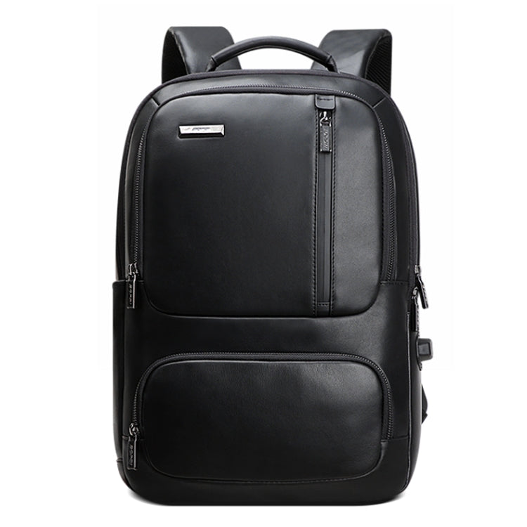 Bopai 851-024011 Top-grain Leather Business Breathable Anti-theft Man Backpack, Size: 28x18x42cm(Black) - Backpack by Bopai | Online Shopping South Africa | PMC Jewellery | Buy Now Pay Later Mobicred