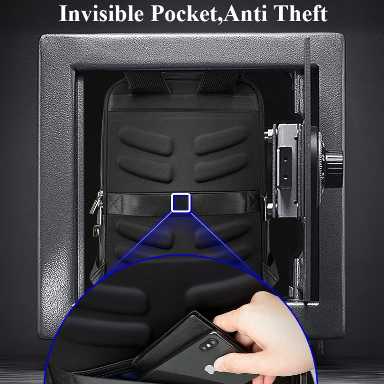 Bopai 851-036611 Large Capacity Top-grain leather Business Breathable Man Backpack, Size: 30x12x43cm(Black) - free shipping - PMC Jewellery - Order now!