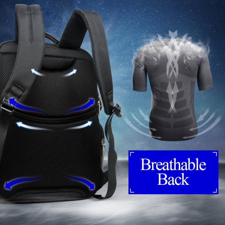 Bopai 11-85301 15.6 inch Large Capacity Multi-layer Zipper Bag Design Breathable Laptop Backpack, Size: 35 x 20 x 43cm(Black) - free shipping - PMC Jewellery - Order now!
