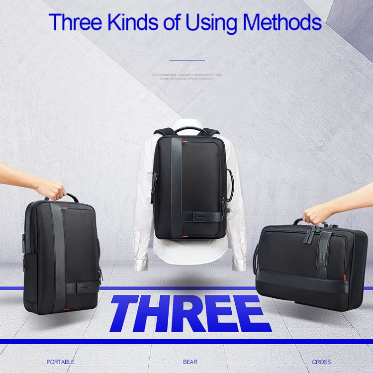 Bopai 751-006561 Large Capacity Business Casual Breathable Laptop Backpack with External USB Interface, Size: 29 x 16 x 44cm(Black) - free shipping - PMC Jewellery - Order now!