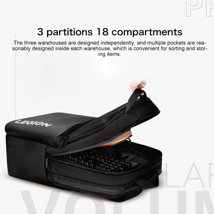 Lenovo LEGION P1 Multi-function Backpack Shoulders Bag for 17.3 inch Laptop / Y7000 / Y7000P / Y9000K (Black) - free shipping - PMC Jewellery - Order now!