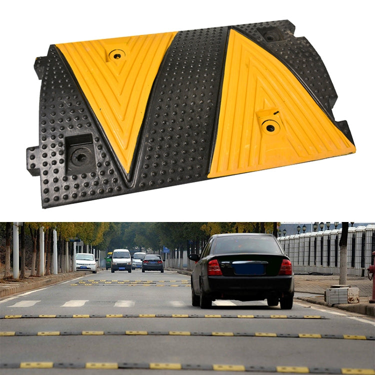 Triangle Yellow Plastic Two-in-one Speed Bump, Size: 50x35x5cm - Speed Bumps by PMC Jewellery | Online Shopping South Africa | PMC Jewellery