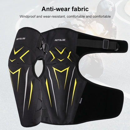 MOTOLSG 2 in 1 Knee Pads Motorcycle Bicycle Riding Warm Fleece Soft Protective Gear with CE Protector (Black Red) - Protective Gear by MOTOLSG | Online Shopping South Africa | PMC Jewellery | Buy Now Pay Later Mobicred