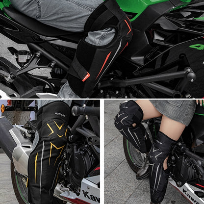 MOTOLSG 2 in 1 Knee Pads Motorcycle Bicycle Riding Warm Fleece Soft Protective Gear with CE Protector (Black Red) - Protective Gear by MOTOLSG | Online Shopping South Africa | PMC Jewellery | Buy Now Pay Later Mobicred