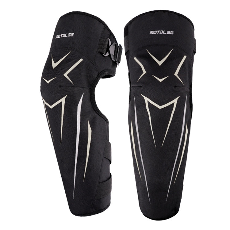 MOTOLSG 2 in 1 Knee Pads Motorcycle Bicycle Riding Warm Fleece Soft Protective Gear (Black White) - free shipping - PMC TechLife - Order now!