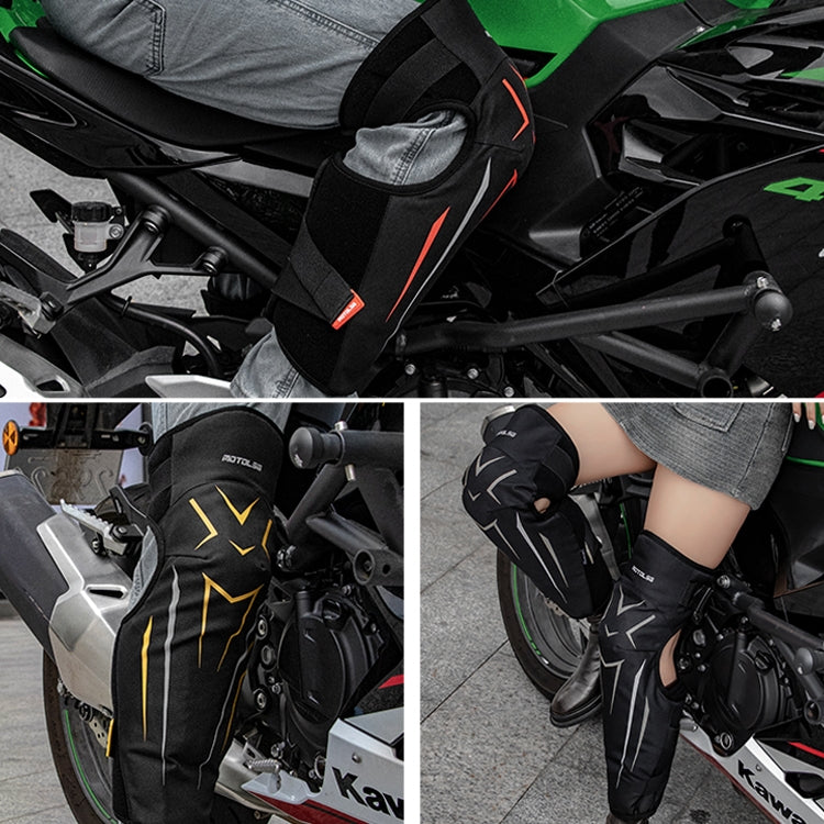 MOTOLSG 2 in 1 Knee Pads Motorcycle Bicycle Riding Warm Fleece Soft Protective Gear (Black White) - free shipping - PMC TechLife - Order now!