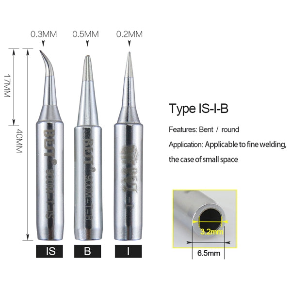 10 PCS BEST Lead Free Series Soldering Tip Welding Contact Head 900M-T-B - Soldering Iron Tip by BEST | Online Shopping South Africa | PMC TechLife | Buy Now Pay Later Mobicred