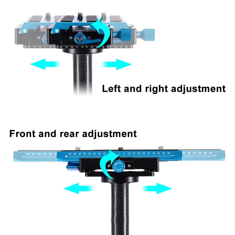 PULUZ 38.5-61cm Carbon Fibre Handheld Stabilizer for DSLR & DV Digital Video & Cameras, Load Range: 0.5-3kg(Blue) - free shipping - PMC TechLife - Order now!