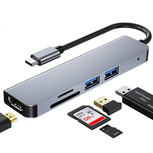 5 in 1 USB-C / Type-C to 4K HDMI + SD / TF Card Slot + USB 2.0 + USB 3.0 Multifunctional Docking Station HUB - USB HUB by PMC Jewellery | Online Shopping South Africa | PMC Jewellery | Buy Now Pay Later Mobicred