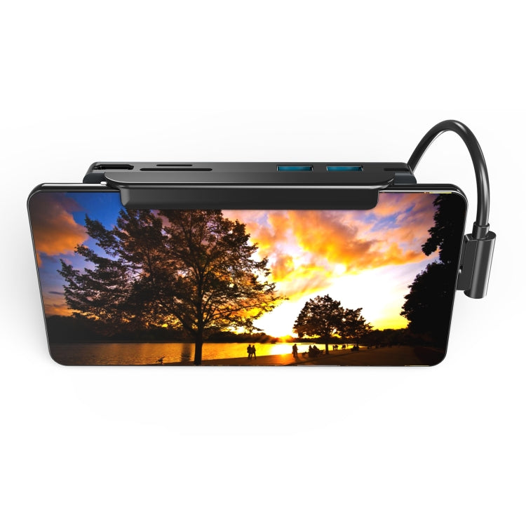 AD-065 6 in 1 USB-C / Type-C to 4K HDMI + SD / TF Card Slot + Type-C + 2 USB 3.0 Back Clip Style Multifunctional Docking Station HUB - free shipping - PMC Jewellery - Order now!