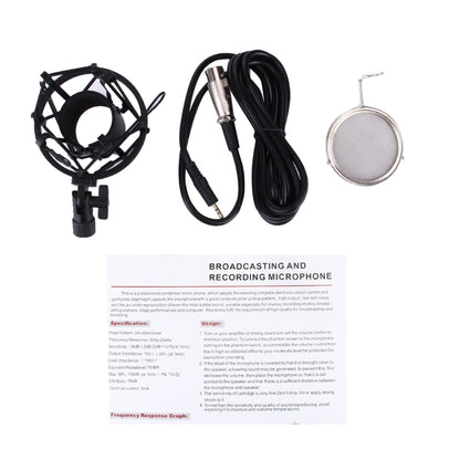 3000 Home KTV Mic Condenser Sound Recording Microphone with Shock Mount & Pop Filter for PC & Laptop, 3.5mm Earphone Port, Cable Length: 2.5m(Black) - Microphone by PMC Jewellery | Online Shopping South Africa | PMC Jewellery | Buy Now Pay Later Mobicred