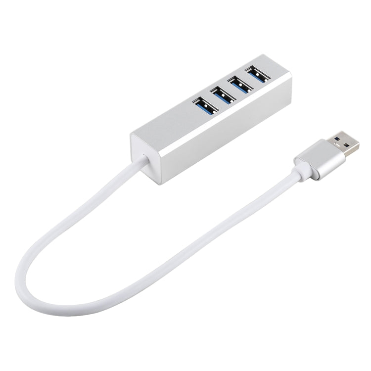 5Gbps Super Speed Self / Bus Power 4 Ports USB 3.0 HUB (Silver) - USB 3.0 HUB by PMC Jewellery | Online Shopping South Africa | PMC Jewellery | Buy Now Pay Later Mobicred