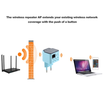 300Mbps Wireless WiFi Range AP / Repeater Signal Booster, EU Plug - Broadband Amplifiers by PMC Jewellery | Online Shopping South Africa | PMC Jewellery | Buy Now Pay Later Mobicred