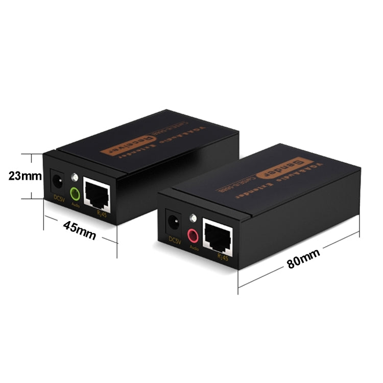 VGA & Audio Extender 1920x1440 HD 100m Cat5e / 6-568B Network Cable Sender Receiver Adapter, US Plug - VGA Extender by PMC Jewellery | Online Shopping South Africa | PMC Jewellery | Buy Now Pay Later Mobicred