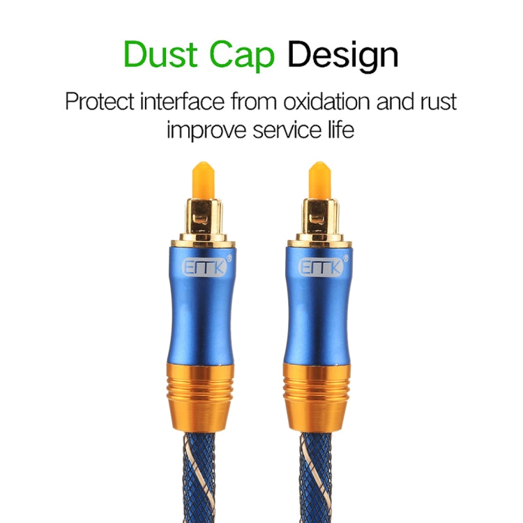 EMK LSYJ-A 2m OD6.0mm Gold Plated Metal Head Toslink Male to Male Digital Optical Audio Cable - free shipping - PMC Jewellery - Order now!