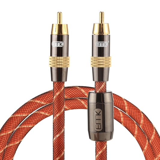 EMK TZ/A 1m OD8.0mm Gold Plated Metal Head RCA to RCA Plug Digital Coaxial Interconnect Cable Audio / Video RCA Cable - RCA Cable by EMK | Online Shopping South Africa | PMC Jewellery | Buy Now Pay Later Mobicred