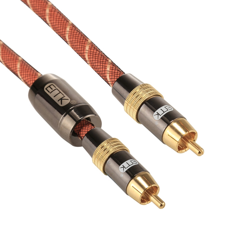 EMK TZ/A 2m OD8.0mm Gold Plated Metal Head RCA to RCA Plug Digital Coaxial Interconnect Cable Audio / Video RCA Cable - free shipping - PMC Jewellery - Order now!