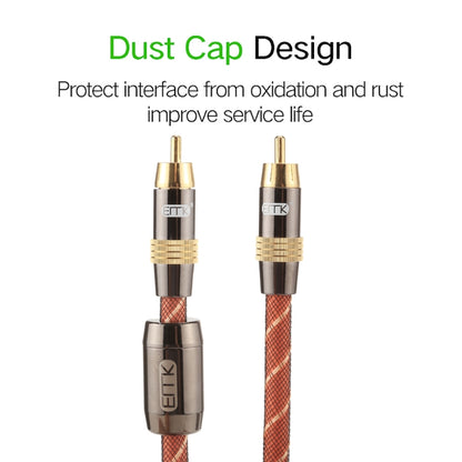 EMK TZ/A 5m OD8.0mm Gold Plated Metal Head RCA to RCA Plug Digital Coaxial Interconnect Cable Audio / Video RCA Cable - RCA Cable by EMK | Online Shopping South Africa | PMC Jewellery | Buy Now Pay Later Mobicred