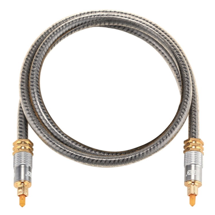 EMK YL-A 1m OD8.0mm Gold Plated Metal Head Toslink Male to Male Digital Optical Audio Cable - Audio Optical Cables by EMK | Online Shopping South Africa | PMC Jewellery | Buy Now Pay Later Mobicred