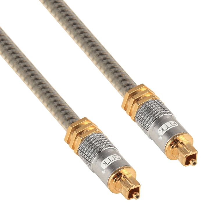 EMK YL-A 8m OD8.0mm Gold Plated Metal Head Toslink Male to Male Digital Optical Audio Cable - free shipping - PMC Jewellery - Order now!